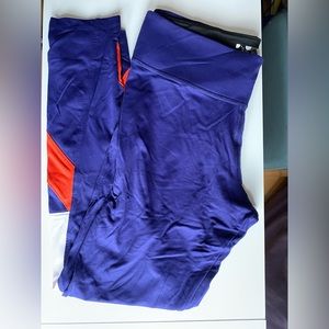 Victoria Secret Pink Ultimate Purple and Orange Logo L Leggings